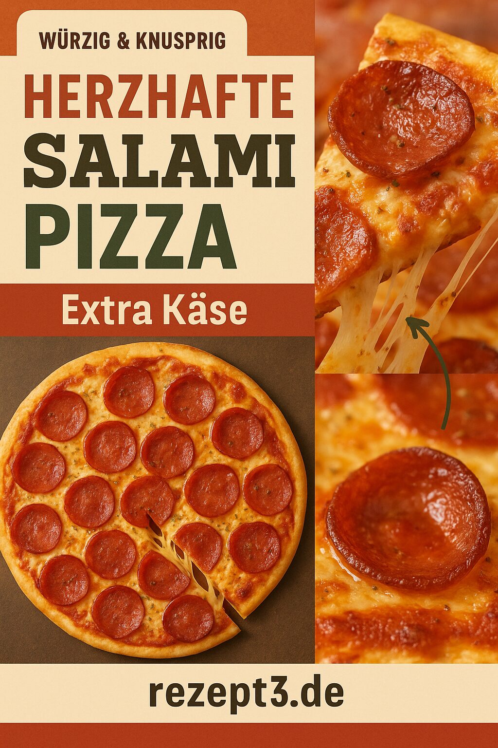 Salami Pizza – knuspriger Klassiker mit würzigem Aroma